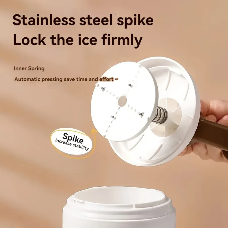Shaved Ice Machine BPA Free Snow Cone Machine Manual Portable Ice Crusher and Shaved Ice Machine with Free Ice Cube Trays